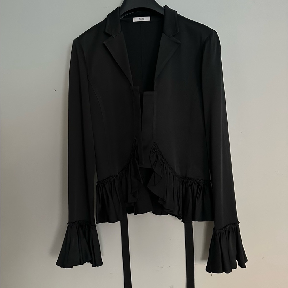 Tome silk women’s belted top size S